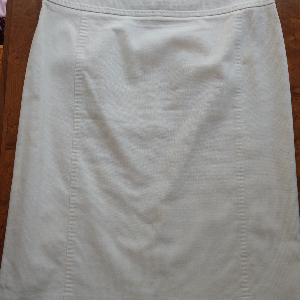 Brooks Brothers Cotton Suit Skirt Cream size 12